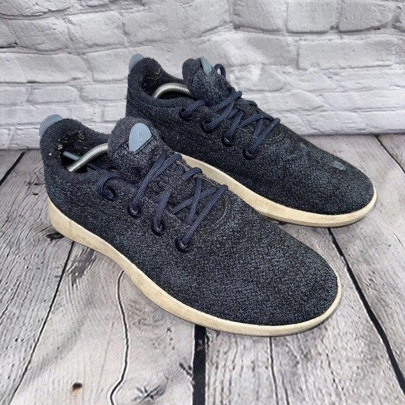 AllBIRDS Mens Size 12 Wool Runners WRM Running Athletic Shoes Navy Blue Wool - Picture 1 of 7